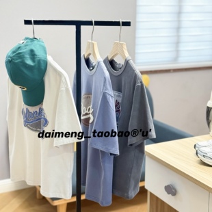 包邮定制130-170码夏款男女童三色圆领做旧弹力亲肤短袖T恤可亲子