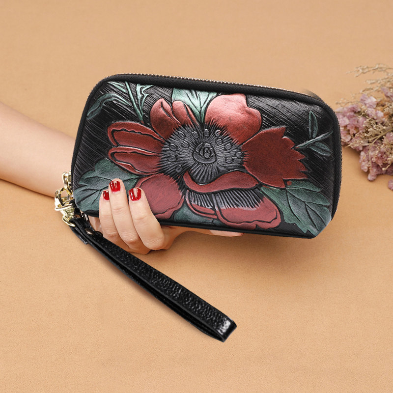 2023时尚新款真皮小手包高档贝壳零钱包妈妈买菜包小拎包可放手机