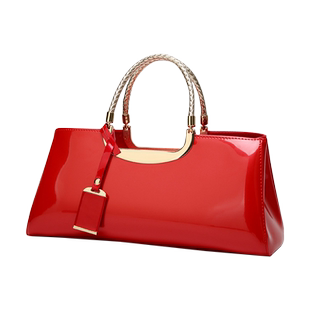 2025新潮简约时尚漆皮亮面女包新娘结婚手提包女包晚宴包单肩包