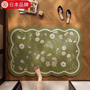日本进口硅藻泥浴室地垫卫生间门口吸水脚垫洗手间卫浴洗澡防滑垫