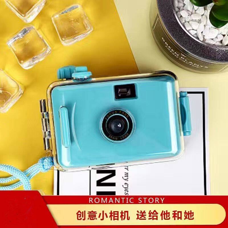 바보 필름 카메라 기능 학생 저렴한 복고풍 휴대용 소형 휴대용 기계식 카메라 충전 없음
