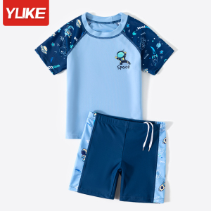 儿童泳衣男孩分体男童中大童2025年新款防晒夏游泳衣专业泳裤套装