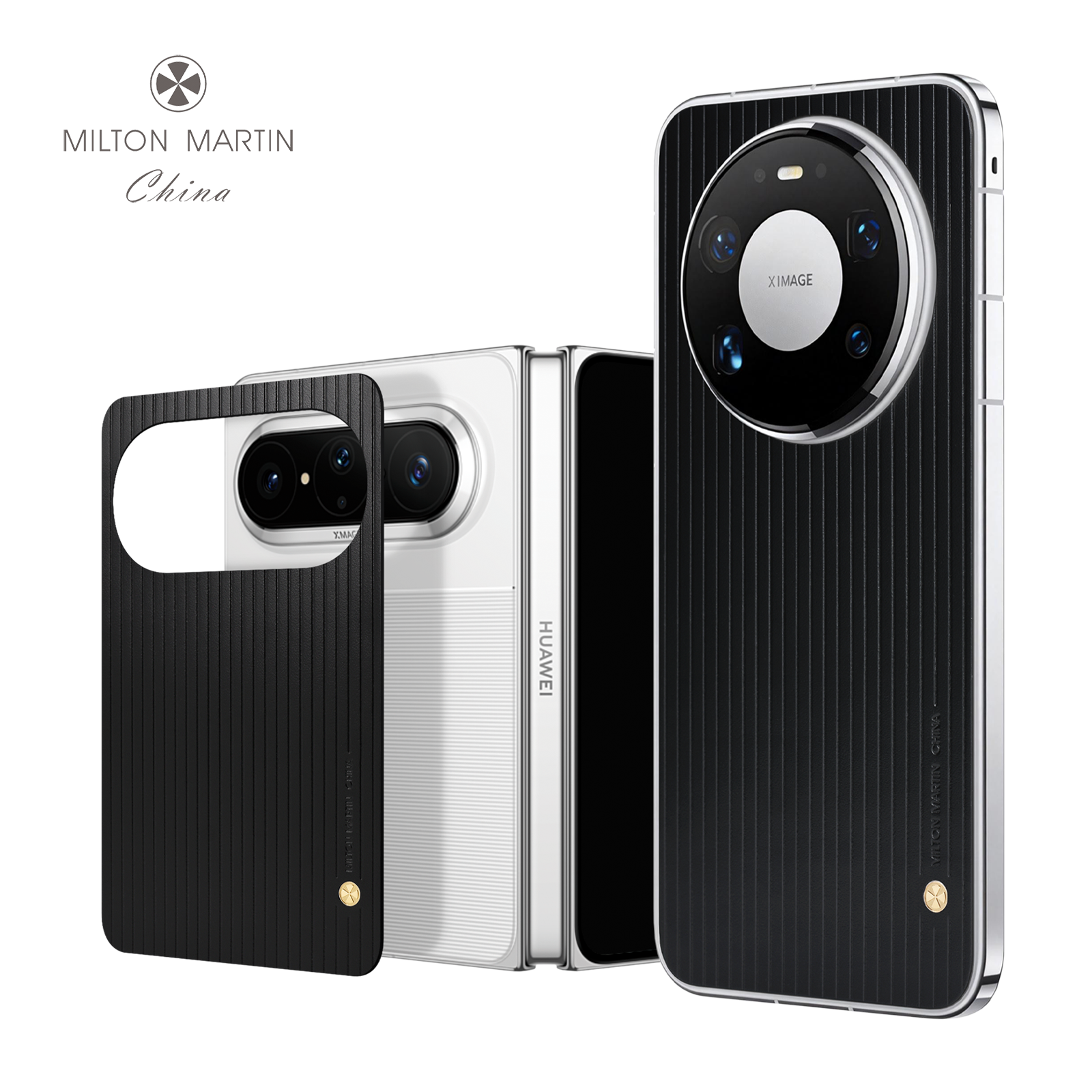 MILTON MARTIN适用于HUAWEI华为阔折叠Pura X Max MATE80RS PROMAX真皮背膜彩色背贴皮防指纹米尔顿·马丁
