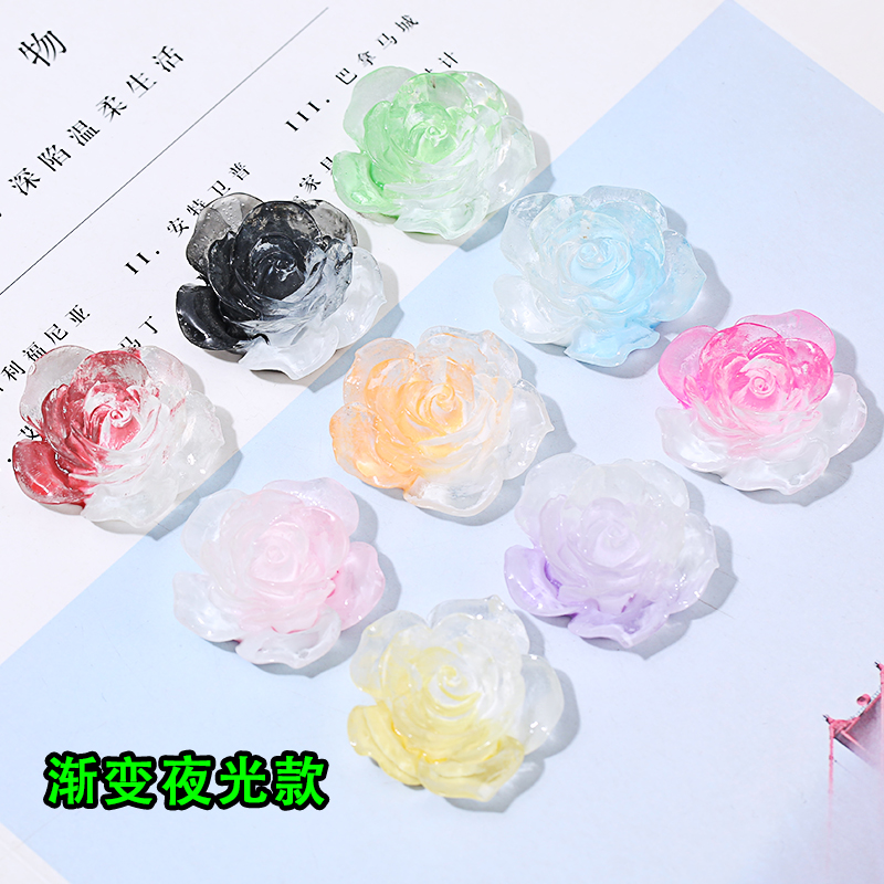 渐变夜光绽放玫瑰花35mm
