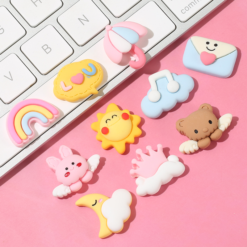 树脂配件飞翔萌系小兔小熊