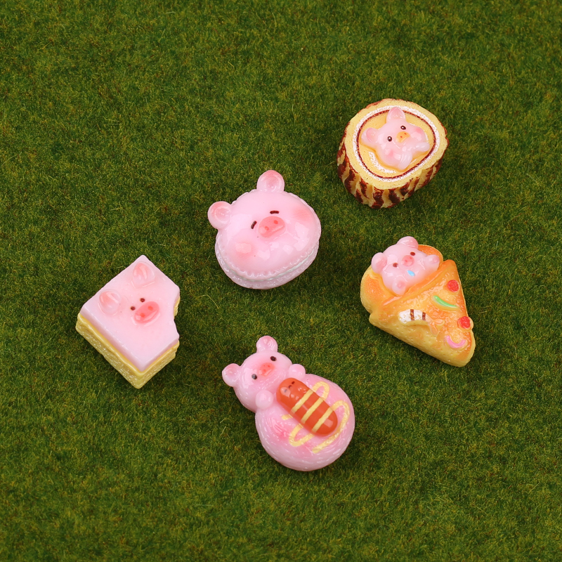 卡通吃货小动物树脂饰品