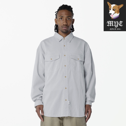 MADNESS DYED SUCKER STRIPE LOUNGE SHIRT 余文乐泡泡纱衬衫26SS