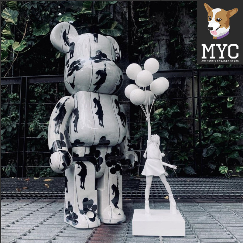 【现货秒发】be@rbrick banksy 班克西气球女孩积木熊 1000%