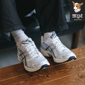 亚瑟士Asics 男女复古低帮透气白灰运动跑步休闲鞋 GEL 1130