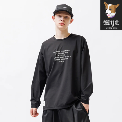 WTAPS ISSUE/LS/CTPL 衣袖字母印花休闲宽松长袖T恤 26SS