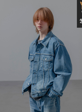 UE DENIM TRUCKER JACKET 复古休闲水洗牛仔外套帽衫外套 24AW