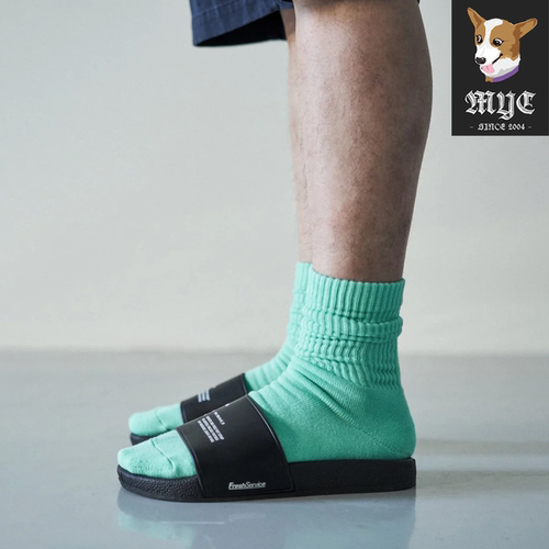 FRESH SERVICE ORIGINAL 3-PACK SOCKS 纯色螺纹百搭中筒袜 26SS