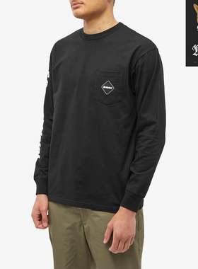 F.C.R.B AUTHENTIC TEAM L/S POCKET TOP男款圆领徽标印花长款T恤