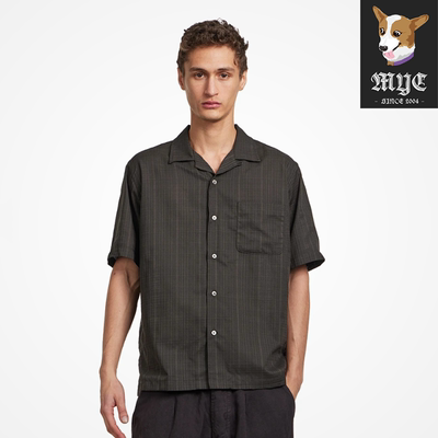 折扣NANAMICA Open Collar Panama S/S Shirt 竖条纹短袖衬衫26SS