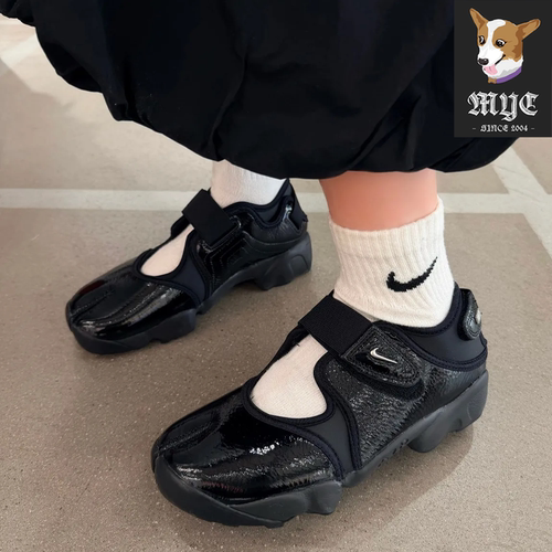 耐克NIKE Women's Air Rift 女子黑色平底缓震分趾忍者鞋 IB8954