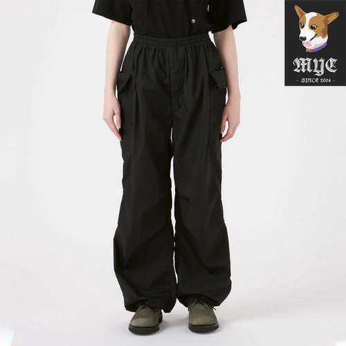 尼龙纯色直筒工装裤25AW