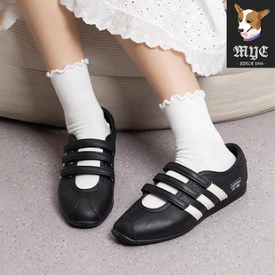 阿迪达斯adidas ANFU MJ Jennie同款安福薄底魔术贴玛丽珍休闲鞋