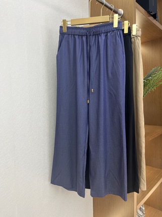 羽衣甘蓝女装夏季全松紧腰抽绳宽松休闲裤