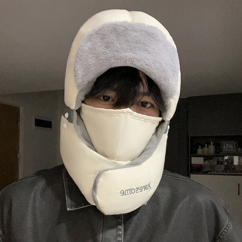 防寒帽男士秋冬季加绒加厚雷锋帽