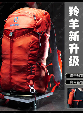 强氧新款登山包羚羊38L户外26升男女款徙步旅行双肩背包轻便多色