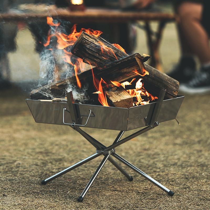 柴火炉焚烧火台牧高笛便携不锈钢