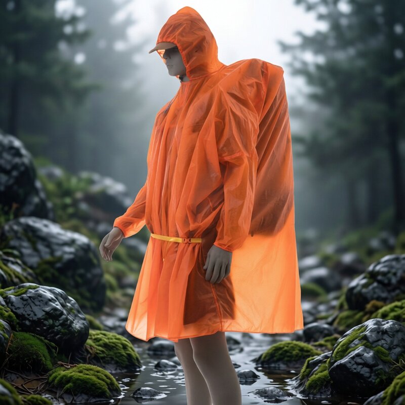 雨衣三峰出徒步户外露营涂硅背包