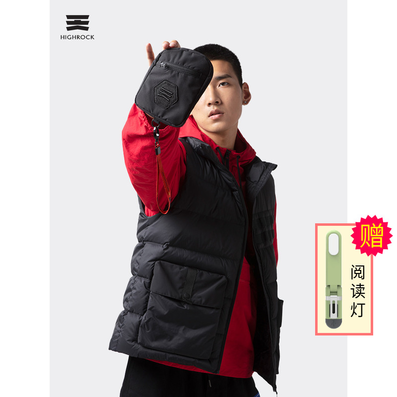 户外短款羽绒马甲天石保暖冬季