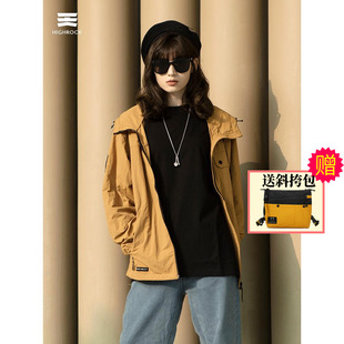 Highrock天石户外休闲风衣徒步运动长袖 春夏风衣 夹克男女同款