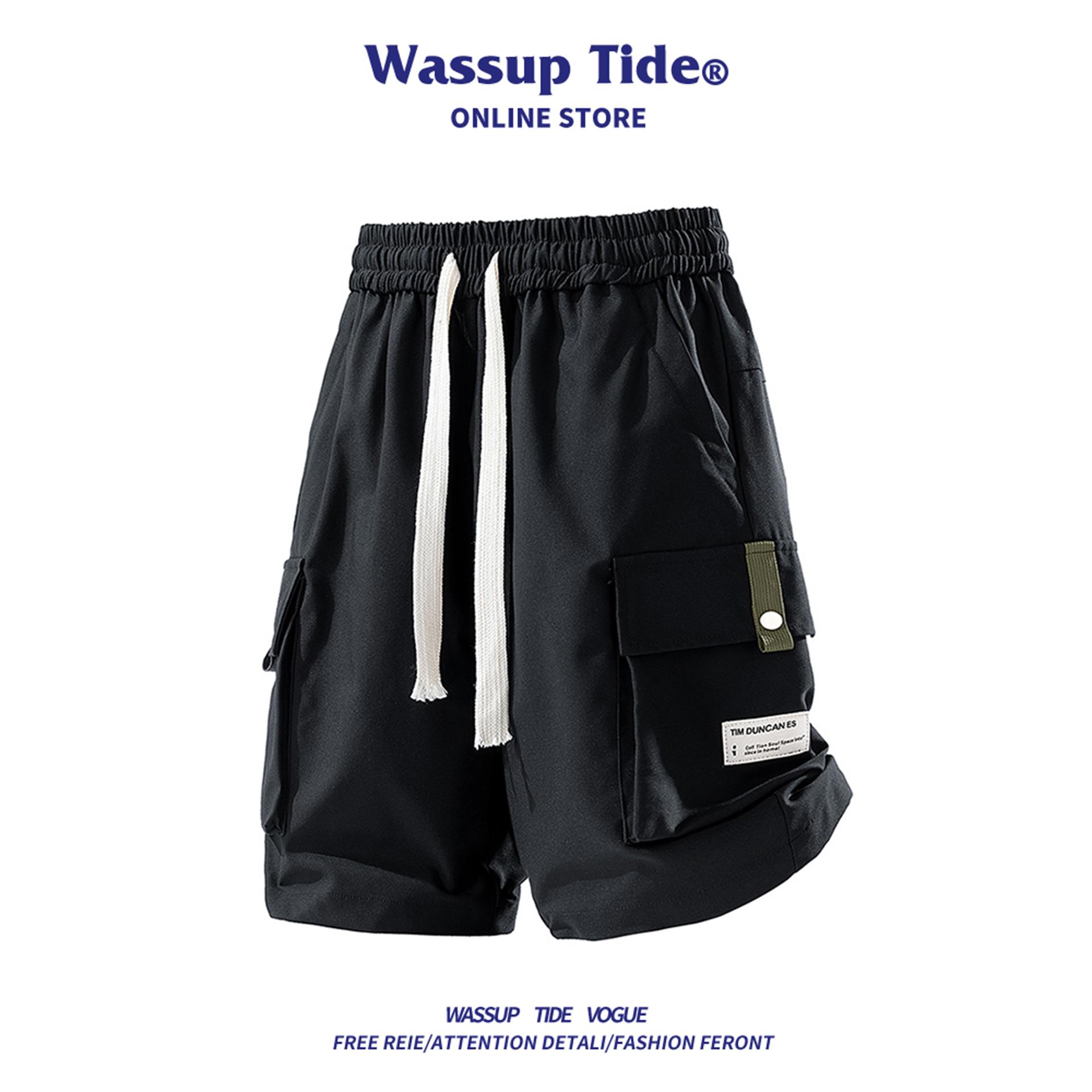 【奥莱严选】专柜同款丨WASSUP秀禾服丨夏季高街痞帅工装五分短裤