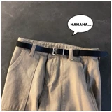 Прямоугольный джинсовый ремень для отдыха, простой и элегантный дизайн, в корейском стиле