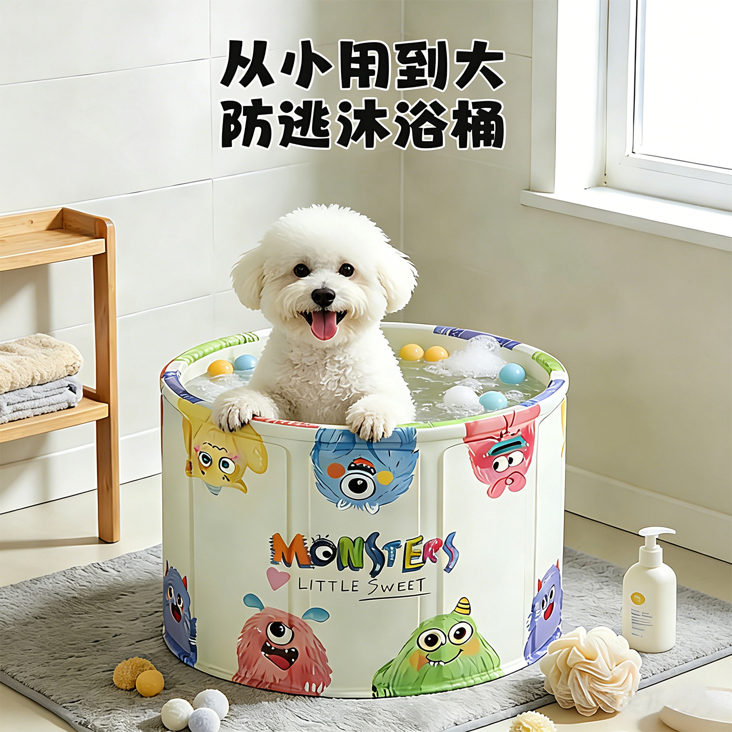 宠物可折叠浴盆狗狗洗澡盆泡澡桶浴桶专用洗狗盆小狗大型犬沐浴盆