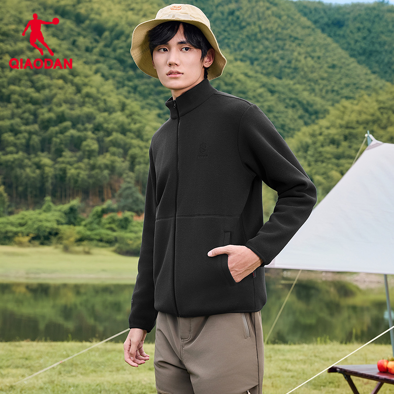 乔丹POLARTEC抓绒衣男士冬季新款户外保暖立领外套冲锋衣内胆