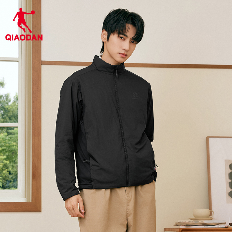 乔丹黑色金标P棉棉服男士