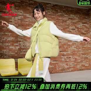 商场同款乔丹泡芙羽绒服马夹女款防泼水面包服外套女QDLKD2254240