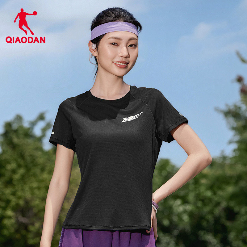 乔丹飞影短袖T恤衫女2026新款春季速干透气圆领宽松跑步运动上衣