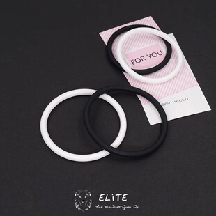 森女极简手环黑白配饰GD同款明星能量手镯百搭纯素色硅胶男女手环