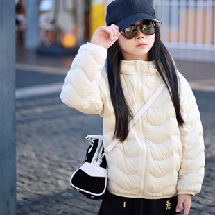 安心90白鸭绒儿童轻薄羽绒服25冬款男女童韩系中大童女宝洋气外套