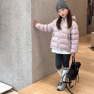 女童羽绒服安心90绒2025冬装新款儿童白鸭绒轻薄外套女宝韩系休闲