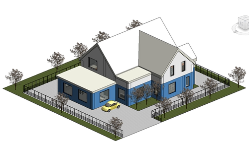 小别墅BIM模型revit2018版建筑模型含标高家具柱板墙场地等-12-4