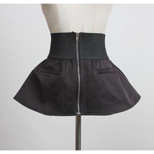 潮流時(shí)尚 腰封女寬裝 飾毛衣襯衫 連衣裙子收腰帶超寬 外穿半身裙擺式