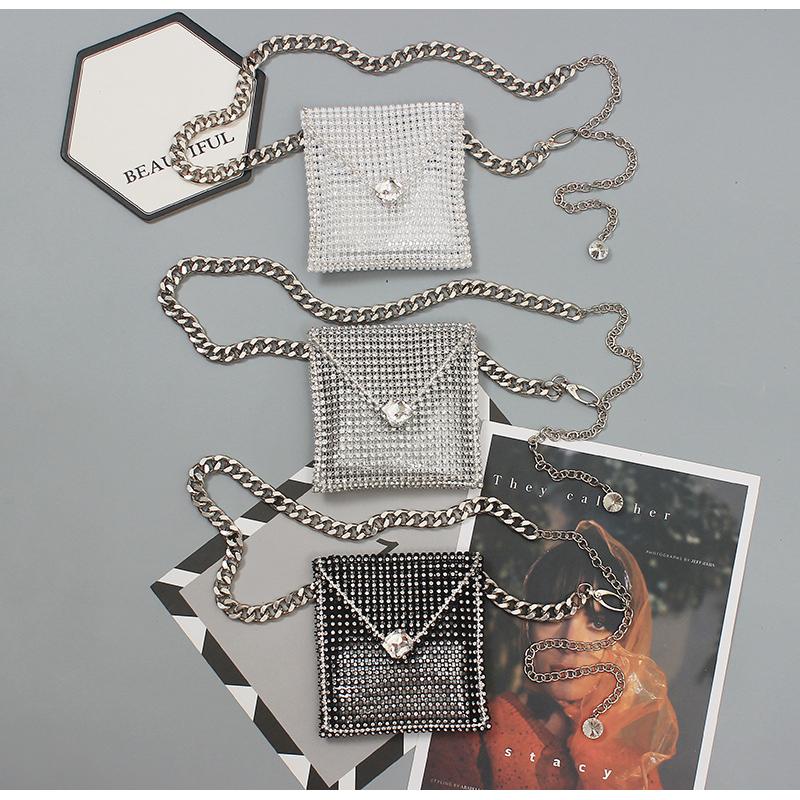 水钻包链条mini精致女孩全闪钻单肩斜跨腰包女包砖块2020新款