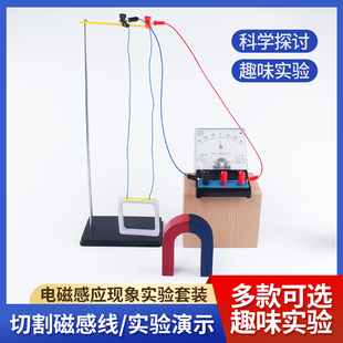 电磁感应实验器材 灵敏检流计 切割磁感线产生感应电流方形线圈条形磁体蹄形磁铁初中物理全套 磁生电 装置