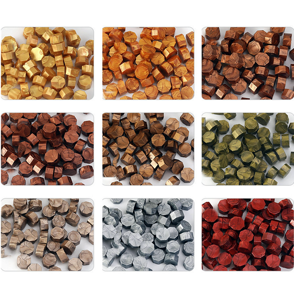 100 pcs of retro octagonal wax seal stamps scrapbook materia