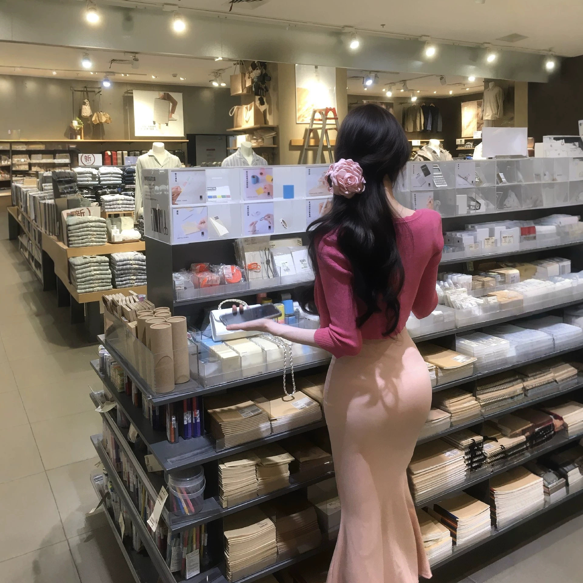 温柔风一粒扣针织开衫连衣裙套装