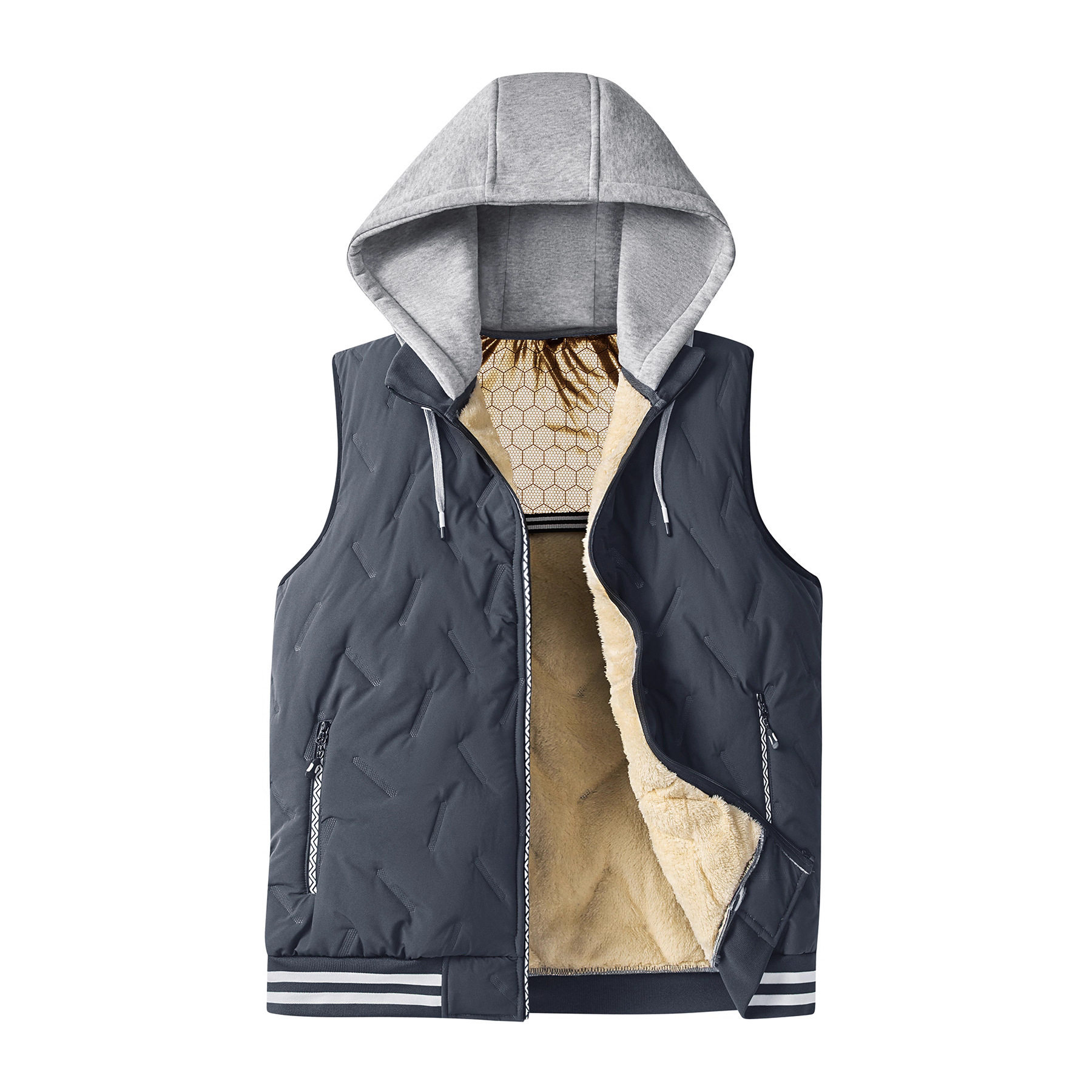 秋冬季石墨烯连帽棉马甲男士中青年加绒加厚防寒保暖坎肩跨境外套,男装,常规马甲,淘宝优惠券,粉丝福利购,淘宝优惠卷