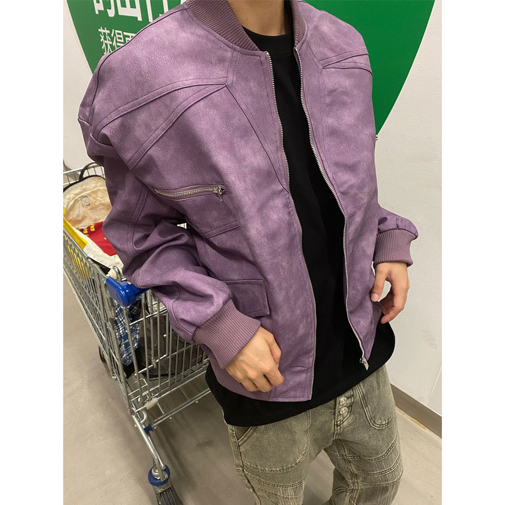 秋冬美式高街工装飞行员夹克男