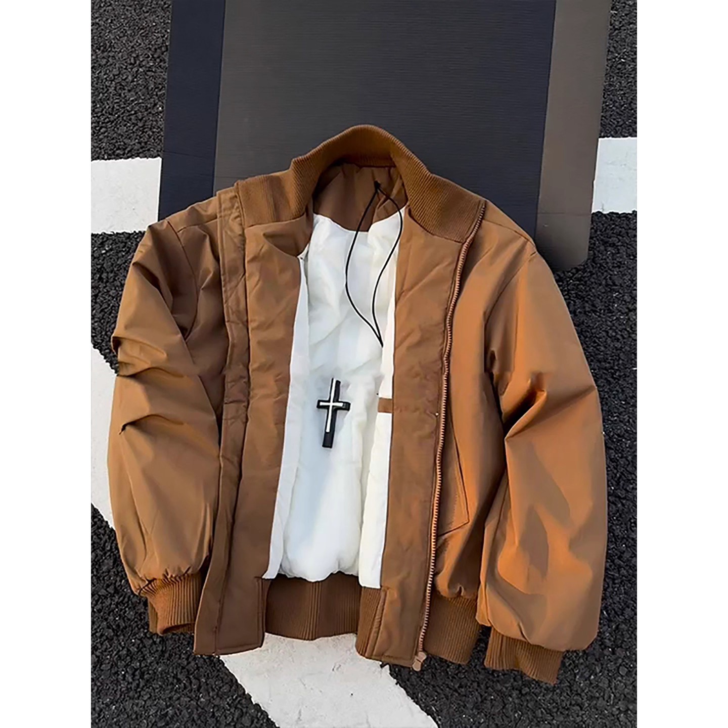 美式飞行加厚保暖立领棉服男款