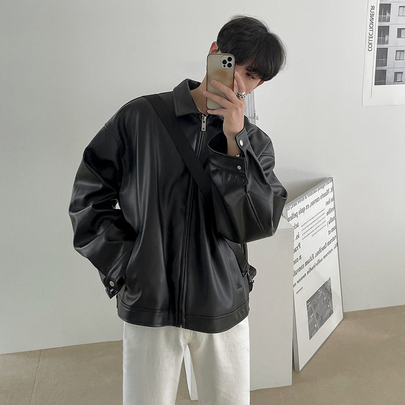 男士PU皮机车棒球夹克春秋潮