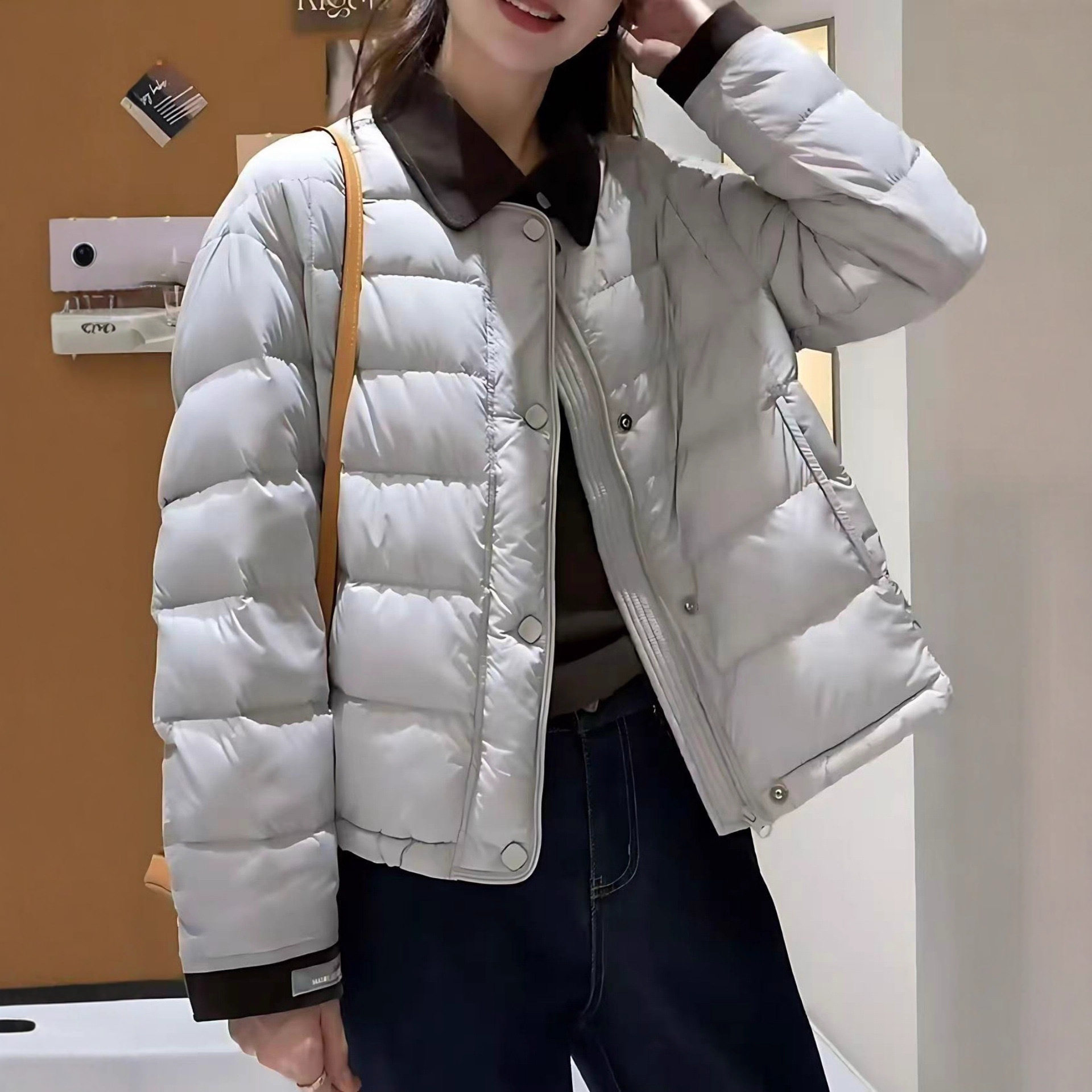 韩国羽绒服女25新款小个子短外套