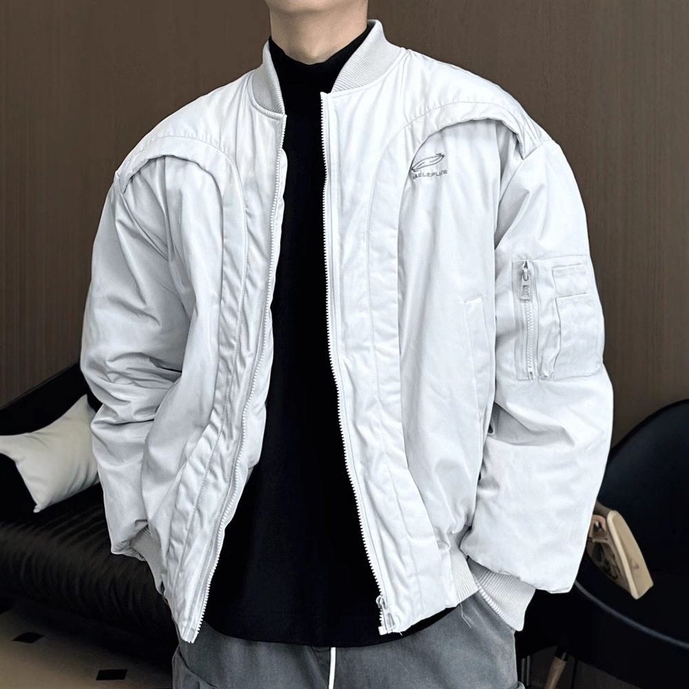 冬季男士加厚短款飞行夹克棉衣
